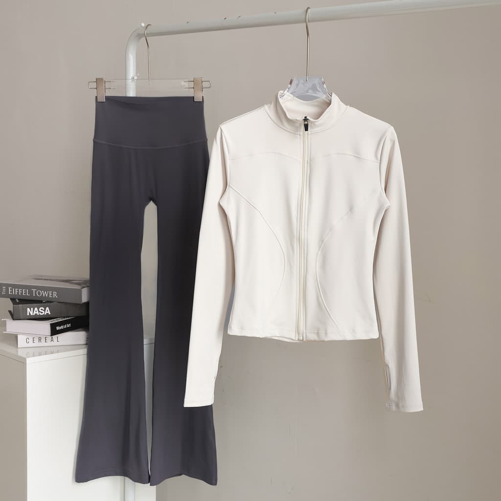 Outono inverno roupas de Fitness de manga comprida feminino ao ar livre profissional manhã correndo roupas de secagem rá