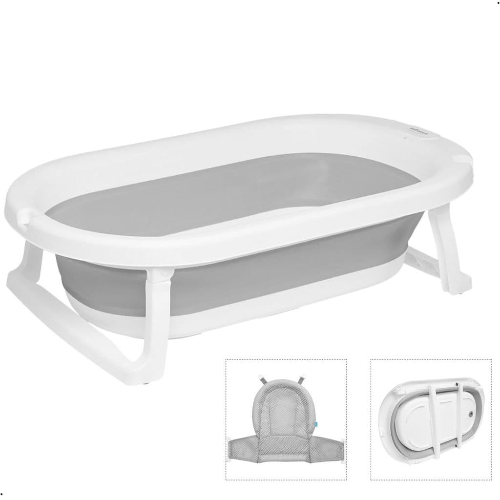 Banheira de Bebe Dobravel Com Rede Apoio e Protecao Banho