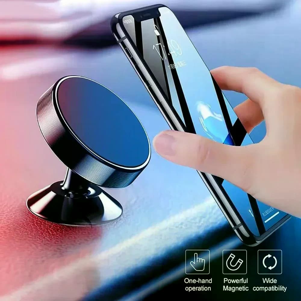 Suporte Magnético De Telefone Para Carro , Celular , 360 ° Universal Giratório Cabe Em Todos Os Smartphones