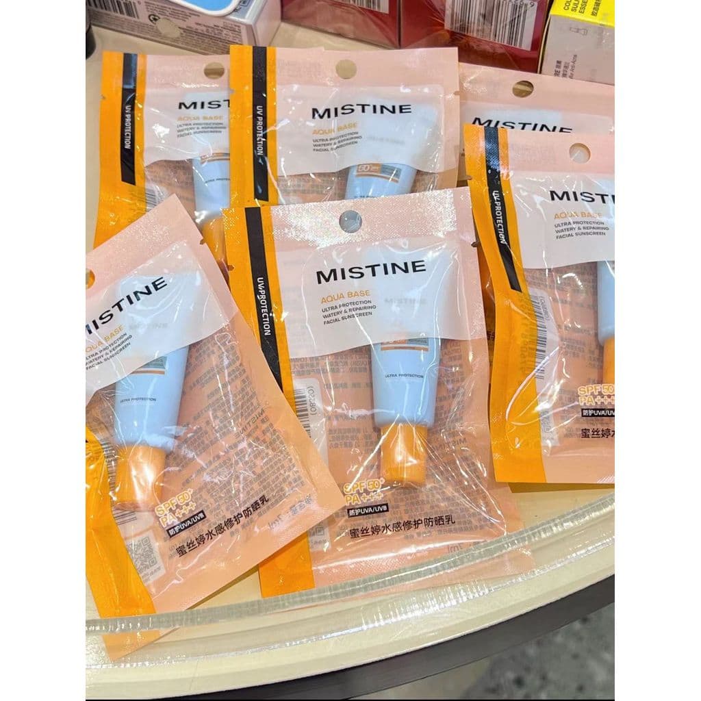 Mistine mistine Little Yellow Hat Protetor Solar Creme Loção 7ml Loção Refrescante Não Gordurosa Protetor Solar Nova Dat