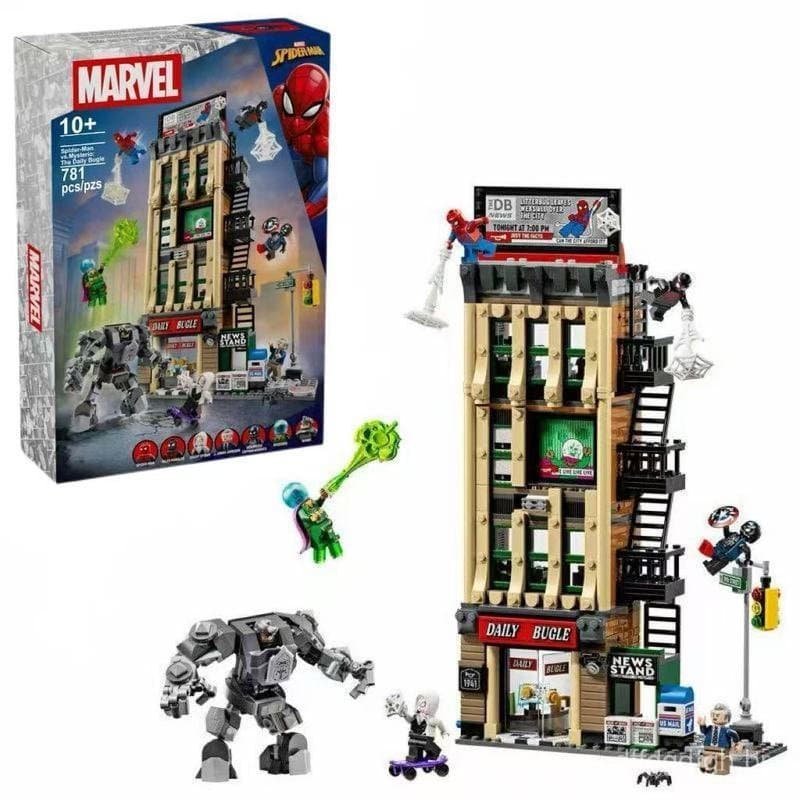 1.000 peças de blocos de montar Lego da série Homem-Aranha, heróis Homem-Aranha vs convidado misterioso, brinquedo de mo