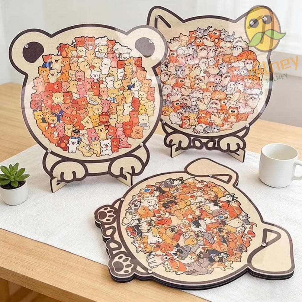Brinquedo De Quebra-Cabeça , Animal Cão Gato Urso Tema Dos Desenhos Animados Alívio Do Estresse Brinquedos Educativos Di
