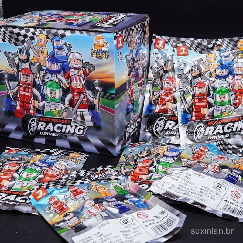 Bonecos de montar de pilotos de corrida, brinquedos educativos de quebra-cabeça, brinquedos de moda, brinquedos de saco 
