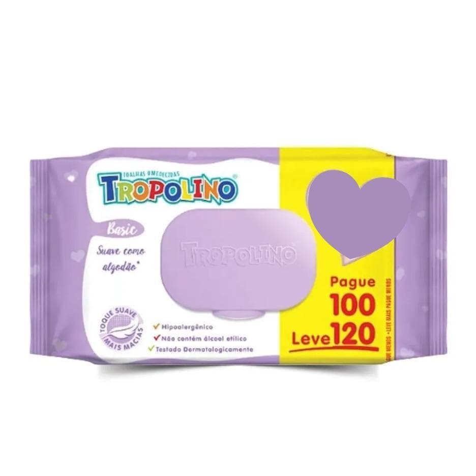 Toalhas Umedecidas Tropolino Suave como Algodão Leve 120 Lenço Umedecido