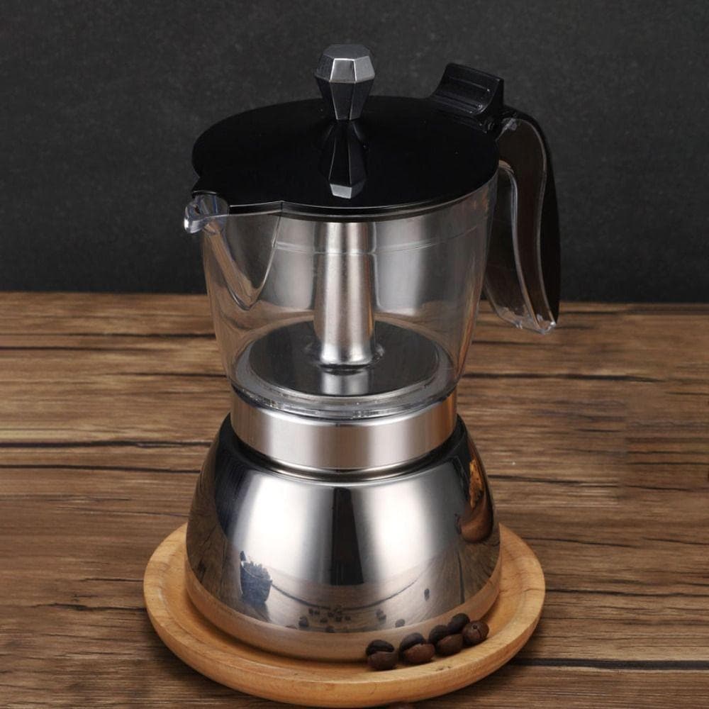 Pote Para Cafeteira , Moka Visível De Aço Inoxidável Universal , 4/6 Xícaras De Café Expresso Italiano