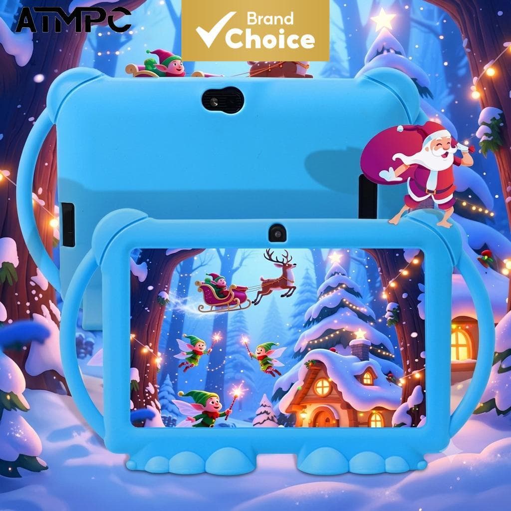 Tablet de aprendizagem de 7 polegadas ATMPC 16 GB ROM, sistema Android 14, tela IPS HD, educação infantil AiWaWa, jogos