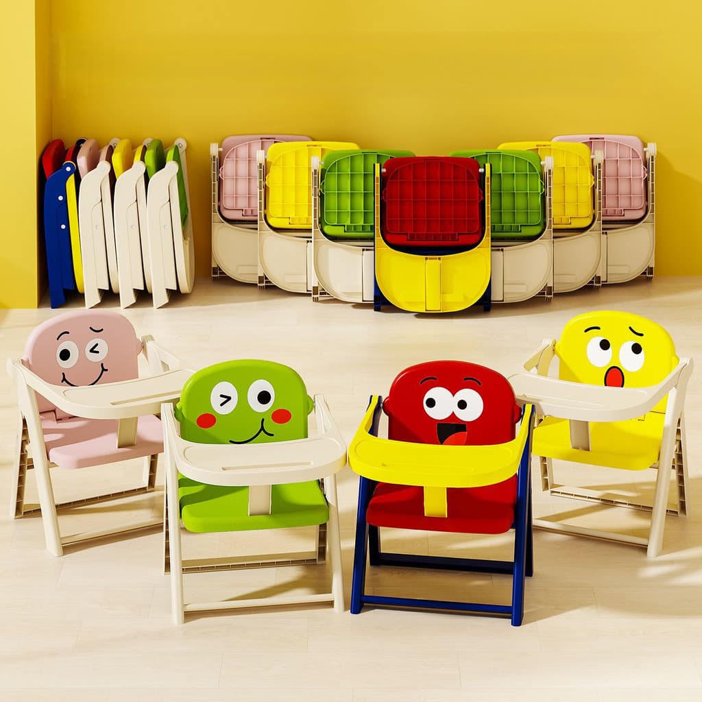 Cadeira de refeição dobrável para bebês, cadeira de mesa para alimentação infantil, cadeira com encosto para crianças, c