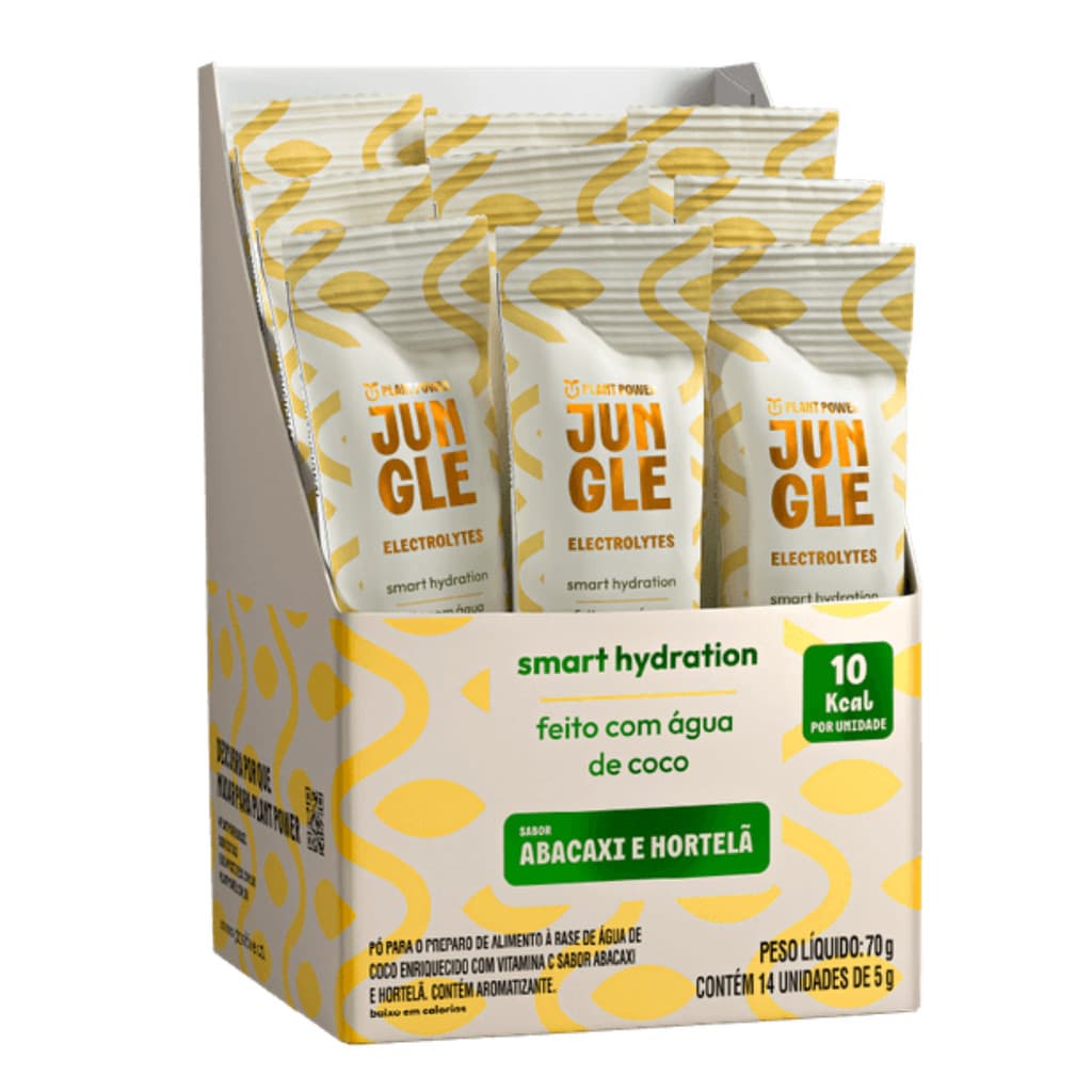 Jungle Eletrolytes Stick Plant Power Abacaxi Com Hortelã 14 unidades 5g