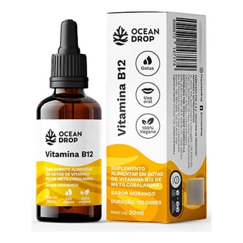 Vitamina B12 - Ocean Drop - 20ml Sabor Frutas Vermelhas