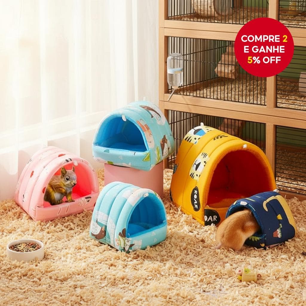  Bonito esconderijo de animal pequeno para porco-espinho, chinchila, hamster, rato, casa quente e aconchegante.