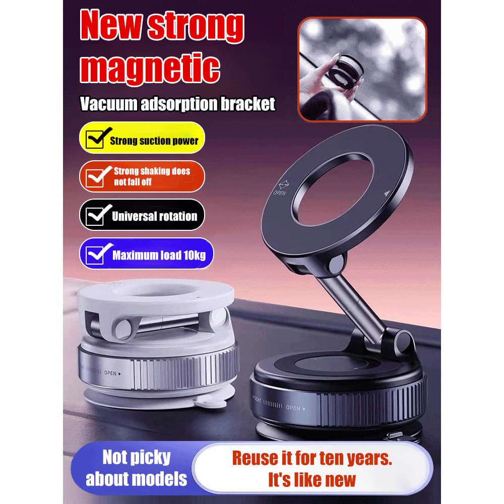 [Rotação 360°]【Uso Universal】[Estável e Seguro] Suporte Magnético Para Celular/Celular no Carro/Forte Magnetismo