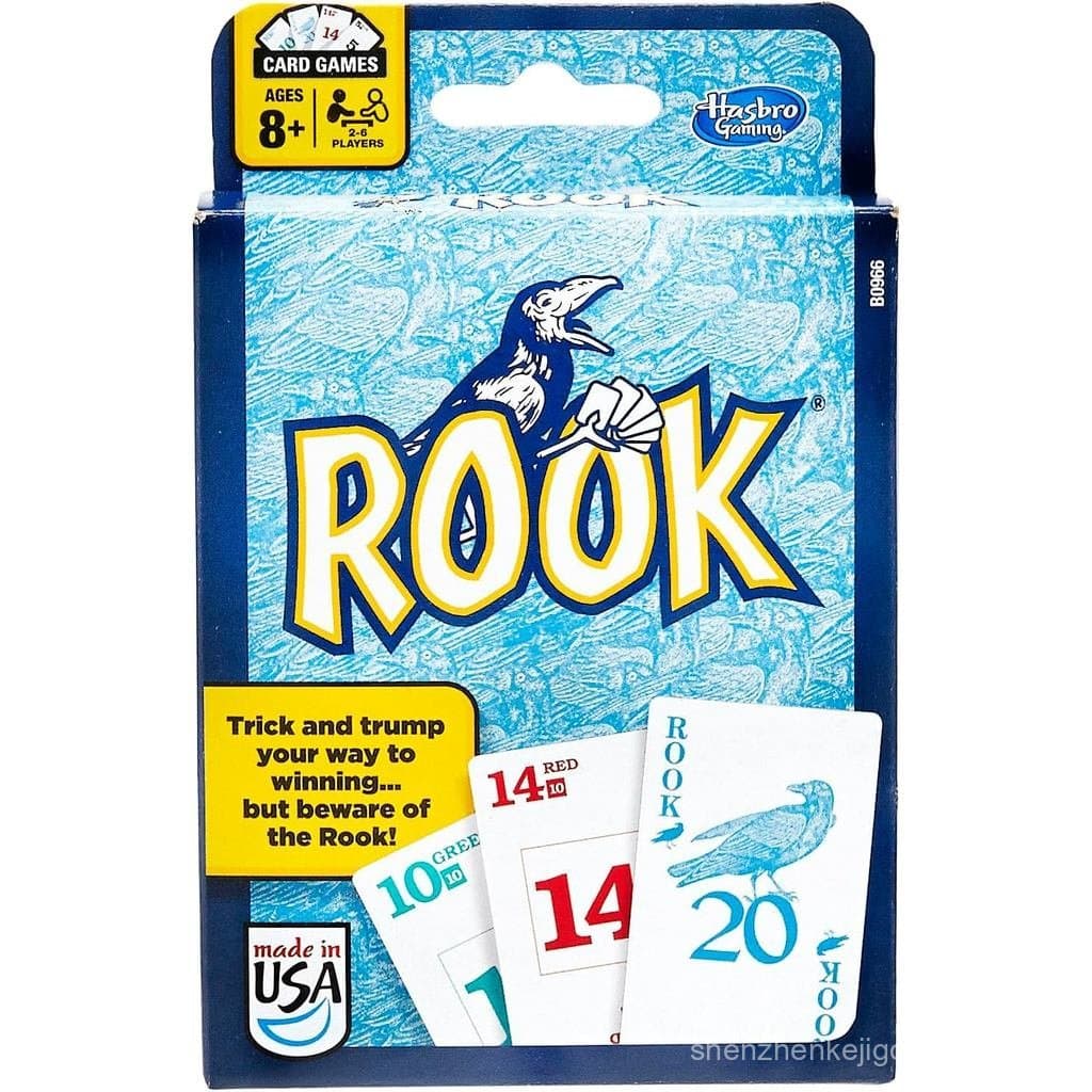 Jogo de Cartas Rook da Hasbro Gaming |   Jogos em Família para Crianças, Adolescentes e Adultos |   2 a 6 Jogadores |   