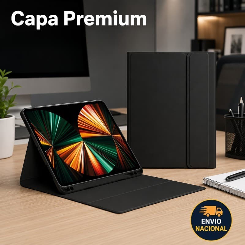 Compativel Samsung Capa Pu Couro Tab S10 S6 Lite 10 Pol A9 A11 X210 Plus S9 Fe 11POL Nã Incluí Teclado Proteçã Total