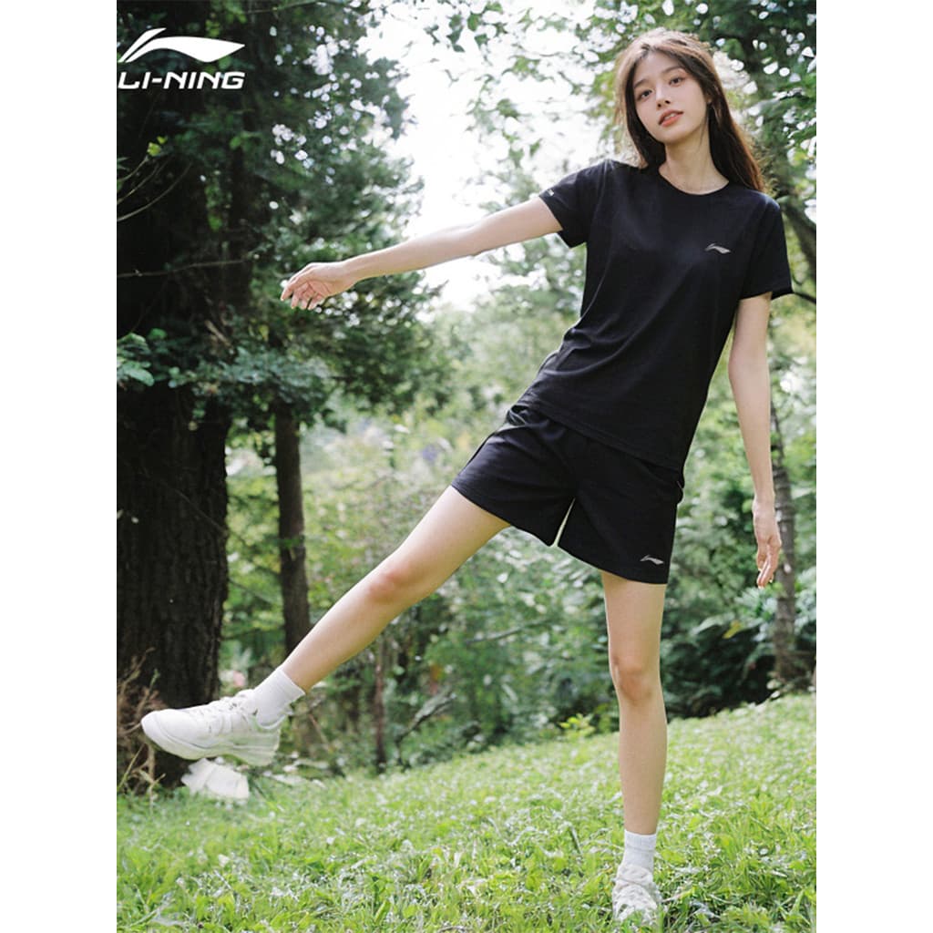 Li Ning terno de secagem rápida feminino 2026 novo estilo correndo Fitness roupas de secagem rápida Yoga gelo seda roupa