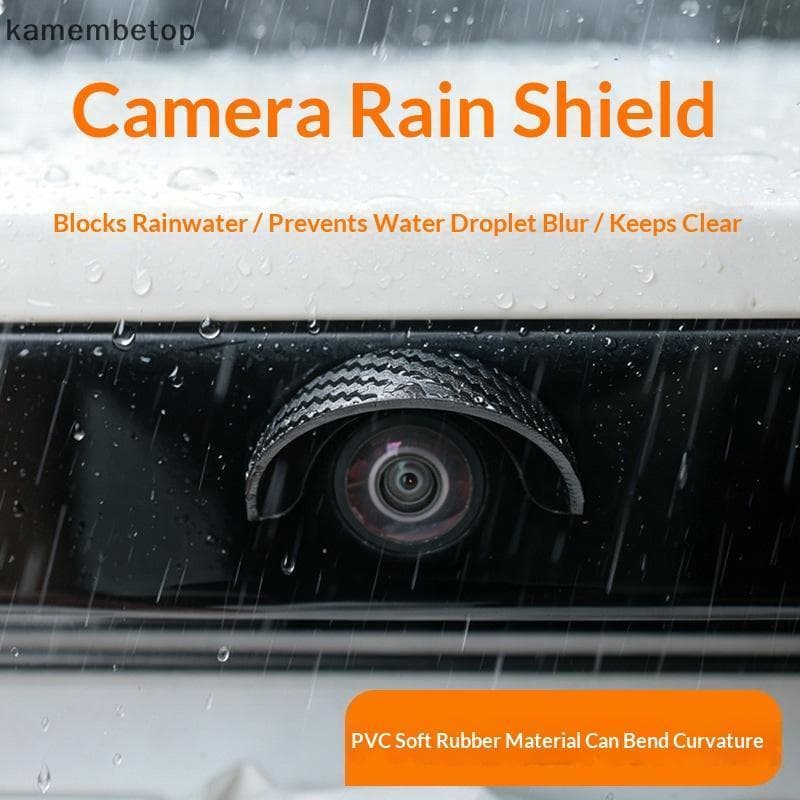 TOP Universal Visão Traseira Do Carro Câmera Reversa Viseira De Chuva À Prova Dwaterproof Água UV PVC Sun Sombra Capa Fá