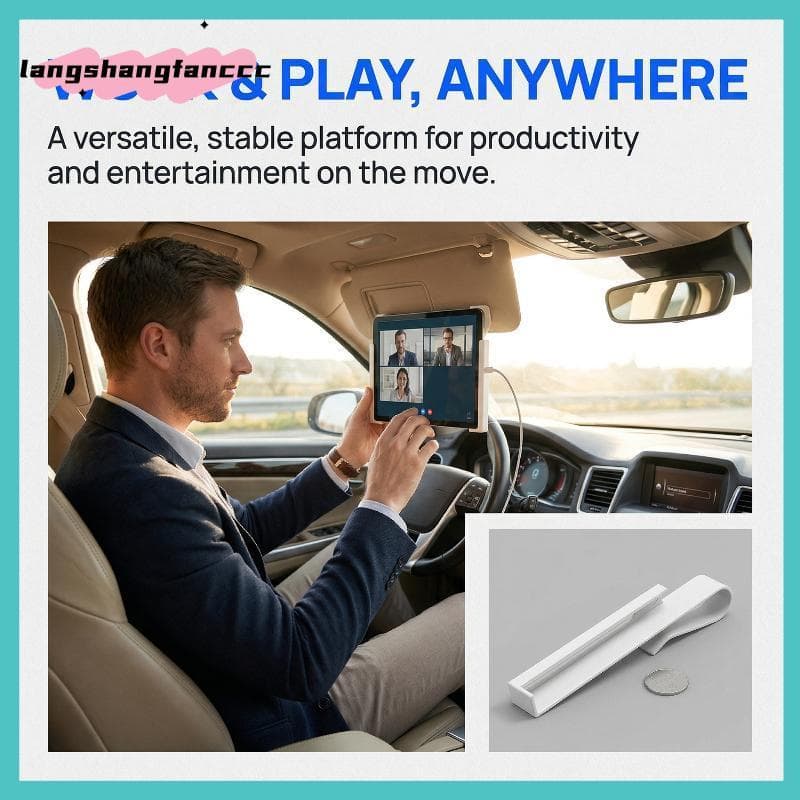 [LANGC] Suporte Universal Para Viseira Solar Tablet E Telefone De Carro 5 Conjuntos Com Porta De Carregamento Integrada 