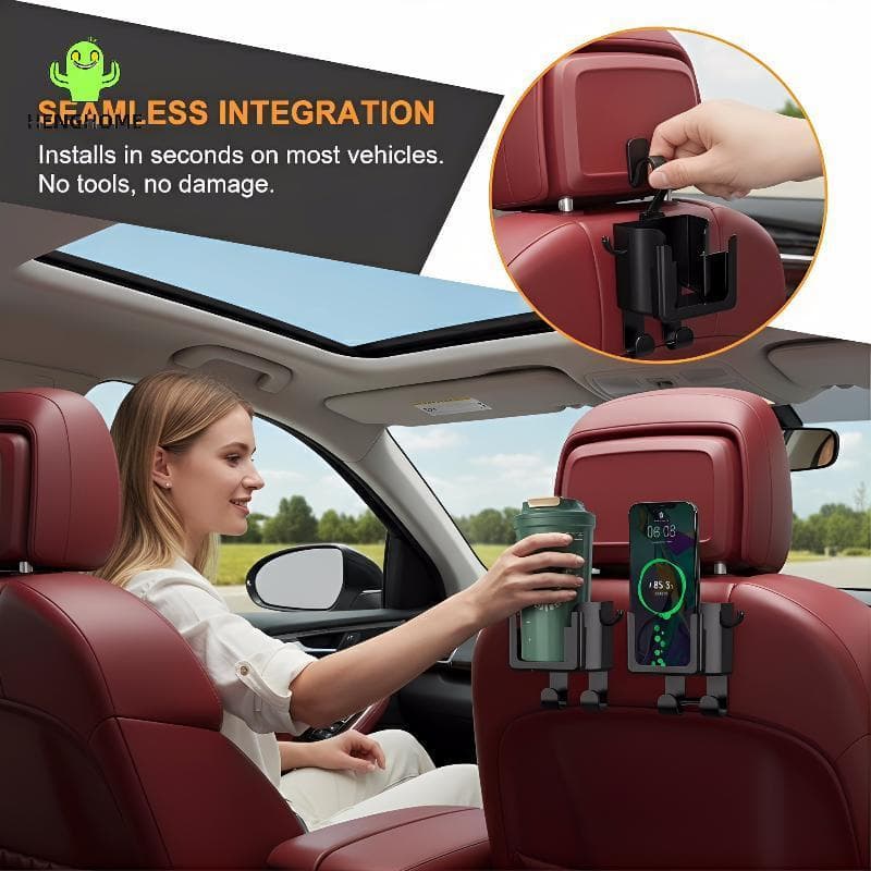 HENGHOME 6 Em 1 Suporte De Copo Para Carro Universal Ajustável Organizador De Garrafas De Bebidas Multifuncional Viagens