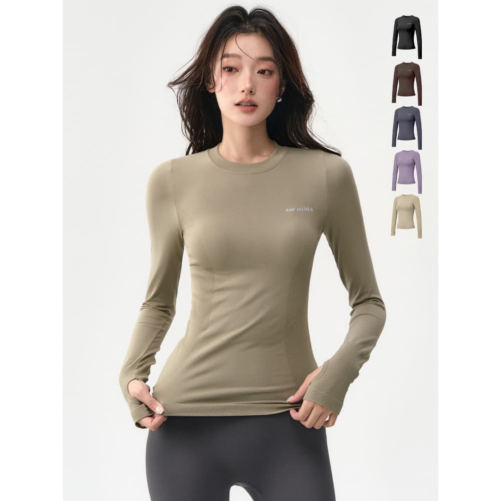 Roupas de Fitness apertadas topo feminino em torno do pescoço de secagem rápida respirável estiramento correndo esportes