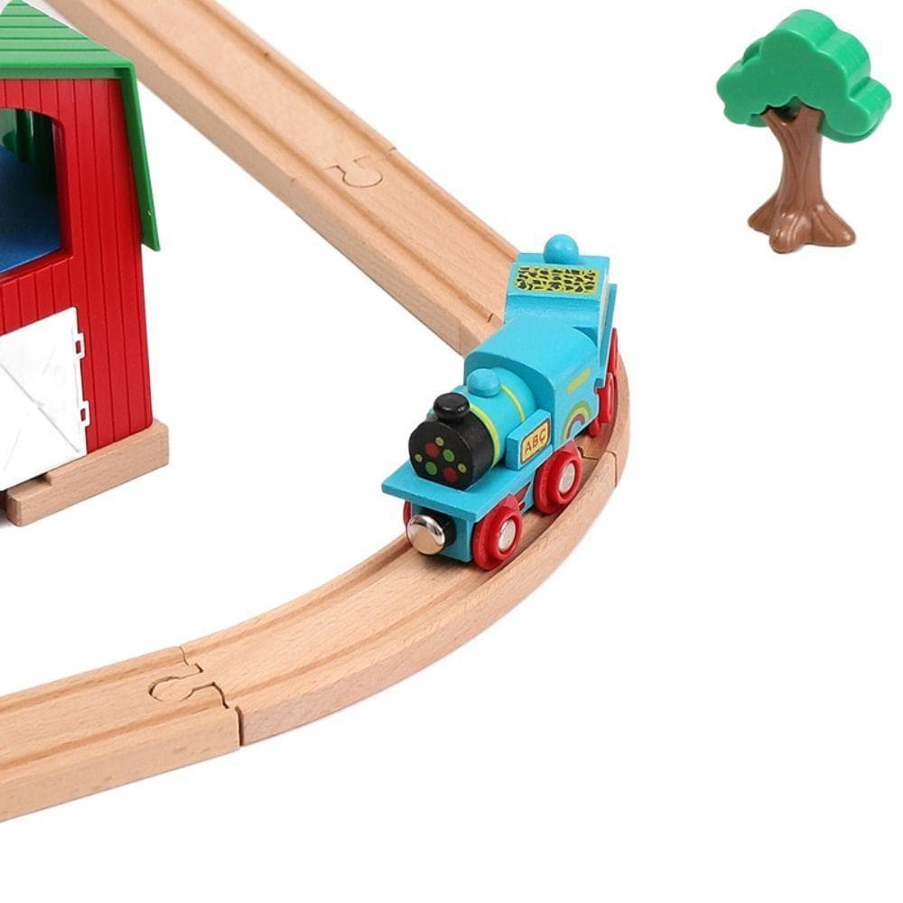 Trem Pista Brinquedos Montar Modelo Conjunto Dos Desenhos Animados Quebra-Cabeça Brinquedo Educativos Acessórios