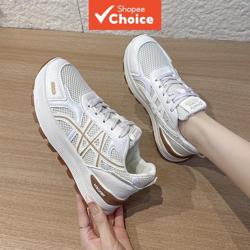Tênis feminino de plataforma para aumentar a altura, calçado esportivo casual de verão, versátil e confortável para uso
