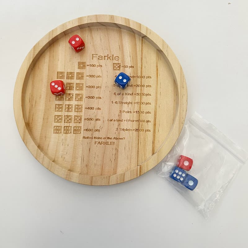 Rolo de dados jogo bandeja de dados jogo de tabuleiro de madeira brinquedos para família