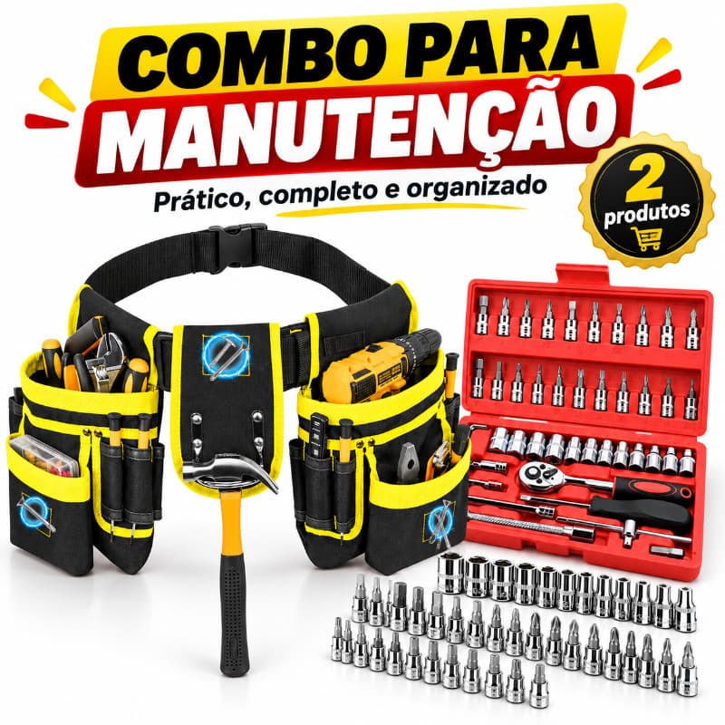 Bolsa De Ferramentas Para Eletricista, Bolso Multifuncional De Nylon De Reparo De Cinto,46 Peças Jogo De Chave Catraca