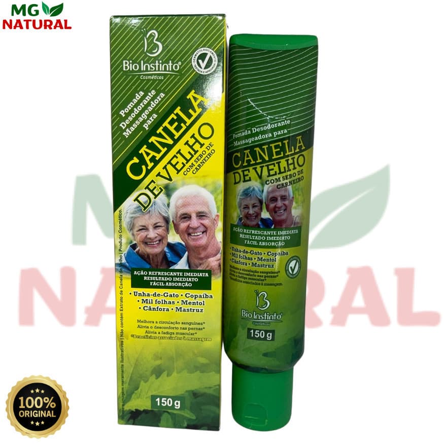 Kit 6 Pomada Canela de Velho 150g Massageadora com Sebo de Carneiro Uso Diário