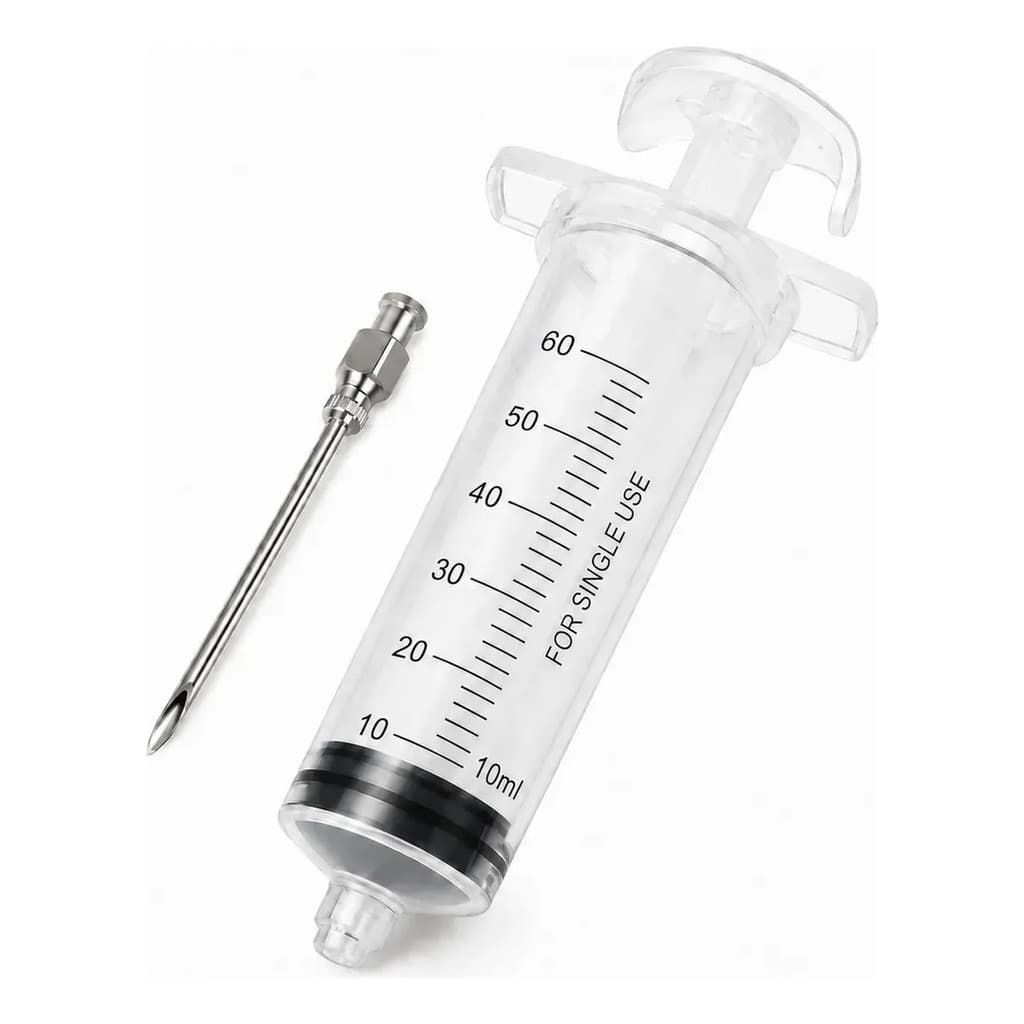 Injetor De Temperos 60ml Para Carne E Frango, Seringa De Marinada Para Assados E Churrasco