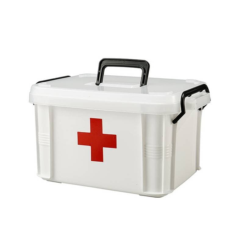 EWC Kit De Primeiros Socorros Caixa De Armazenamento De Medicamentos Portátil Emergência Doméstica Camadas Duplas Caixas