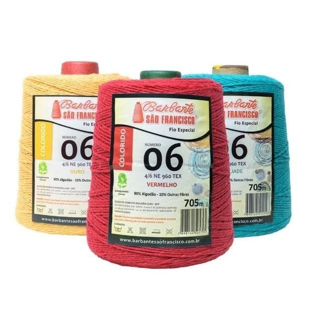 Barbante São Francisco Fio Especial nº6 - 705mt para crochê e artesanato
