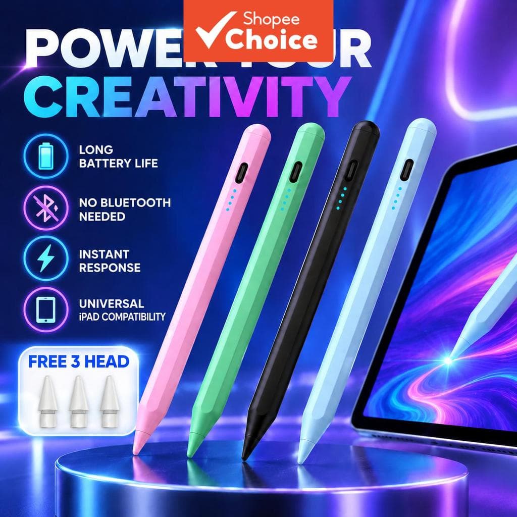 Caneta Stylus para Xiaomi Pad 7 Pro, Redmi Pad SE 8.7, M11, iPad 10, caneta touch para tablets e smartphones