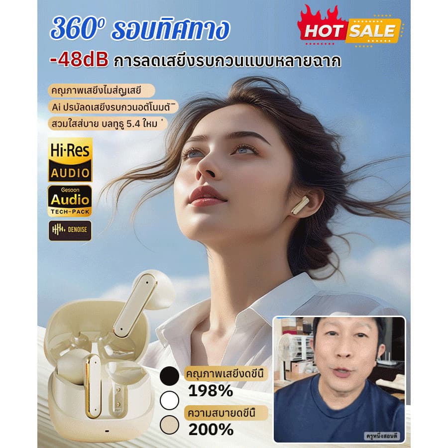[Som Cristalino] [Design Ergonômico] [Fácil Conexão] Fone Bluetooth/Fone Sem Fio/Fone De Ouvido