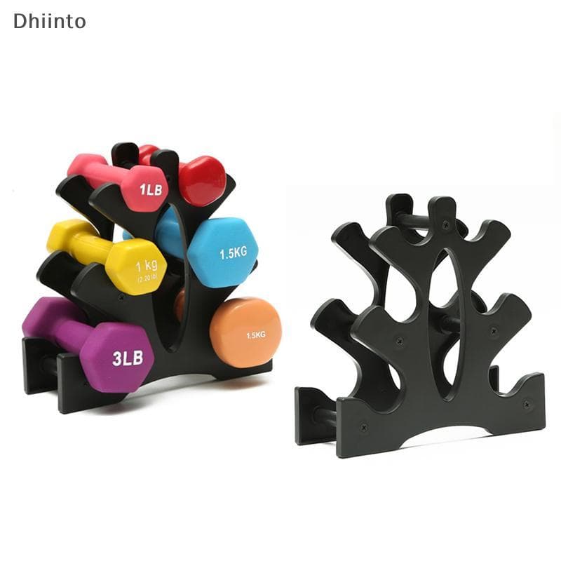 [Dhiint] Armazenamento De Halteres De 3 Camadas Ra Stand Home Office Academia Haltere Peso