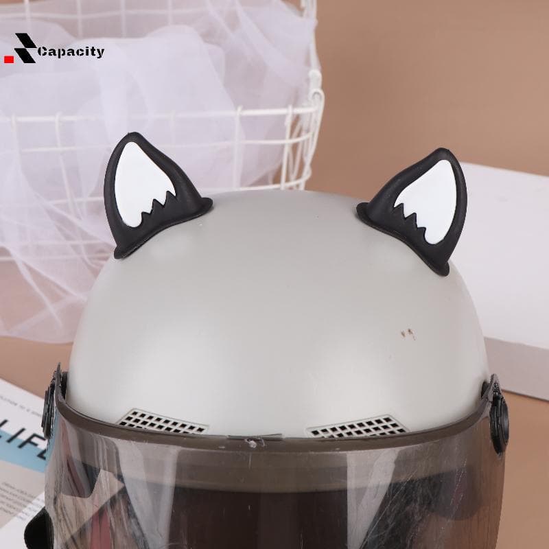 Capacidade Capacete Da Motocicleta Decorações De Orelha De Gato Acessório Para Scooter Bicicleta Adesivo Moto Skate Cicl