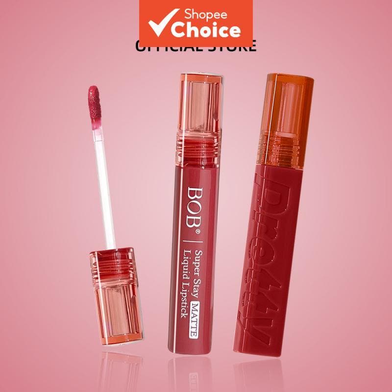 Batom Líquido Matte Super Resistente BOB, Não Desbota, Altamente Pigmentado, Longa Duração, Matte Irresistível, Sem