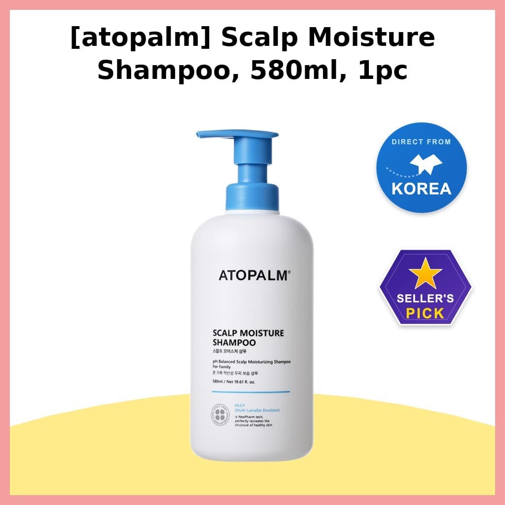 [atopalm] Shampoo Hidratante Para Couro Cabeludo , 580ml , 1 Unidade/Coreano/Controle De Umidade/100 % Autêntico Da Seul