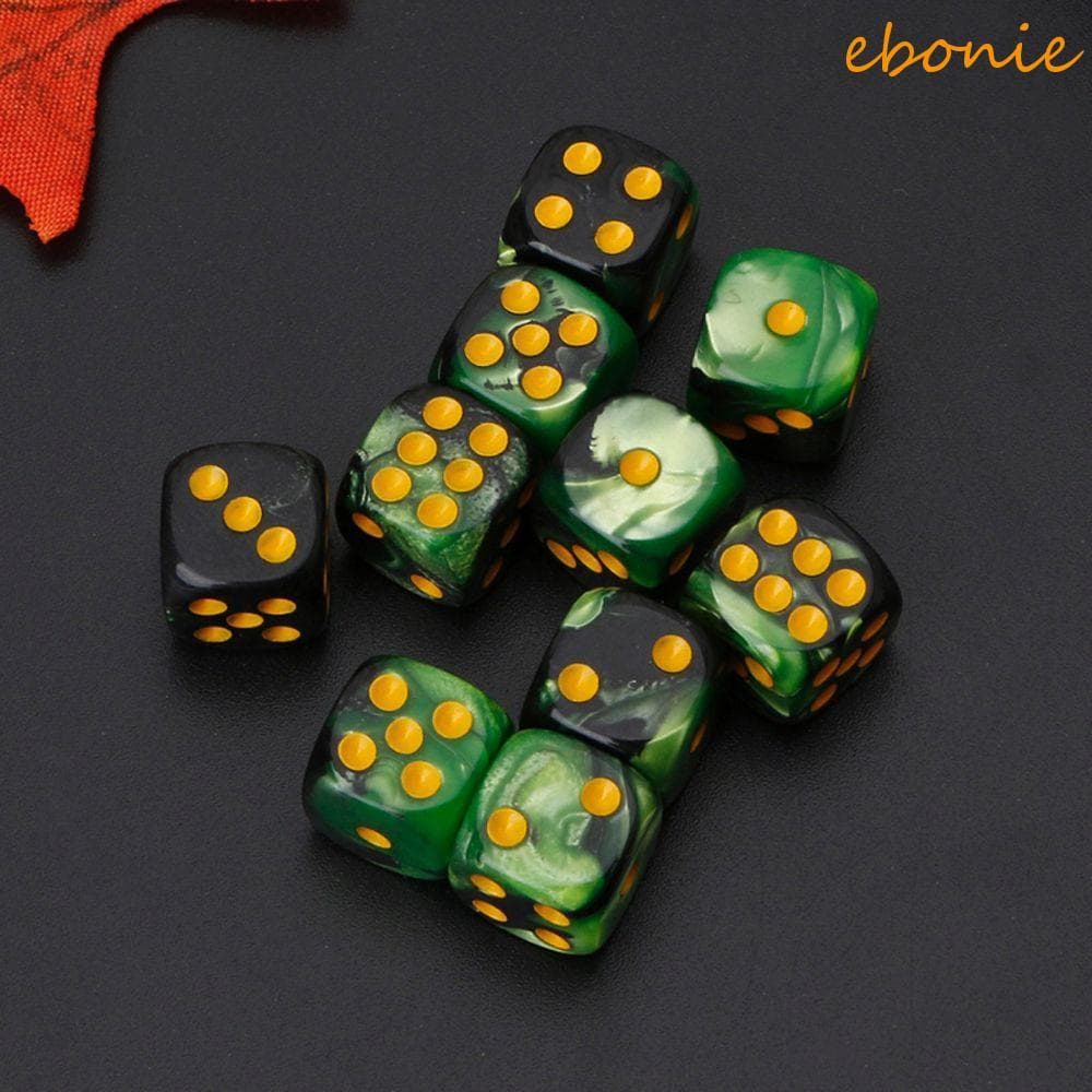 EBONIE Dados De Jogo Digital 10 Pçs/Set Seis Lados 12mm Jogos De Tabuleiro Jogando Festa Em Família Poliédricos