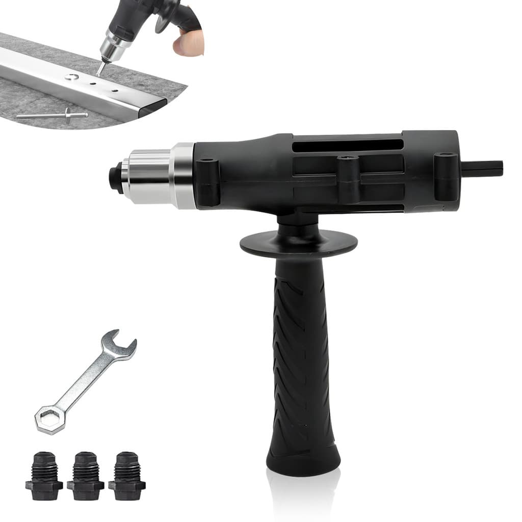 Adaptador Rebitadeira Elétrica para Furadeira/Parafusadeira | 3 Bicos 3.2/3.8/4.0mm| Ferramenta Profissional Durável