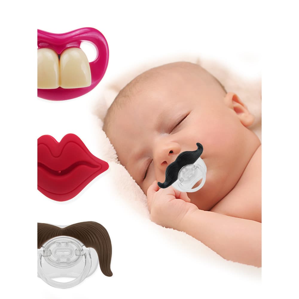 Chupeta de bebê importada, cabeça plana, Silicone macio, chupeta para recém-nascidos