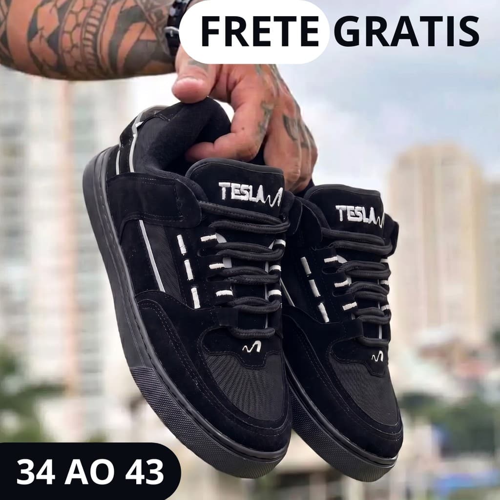 Tênis Masculino Streetwear Moderno Esportivo Casual Leve Confortável para Uso Diário