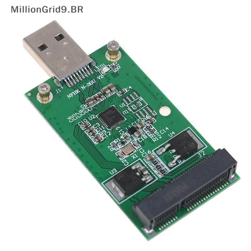 Moinho 1Pc Mini USB 3.0 Para PCIE mSATA SSD Externo PCBA Conveter Placa Adaptadora BR