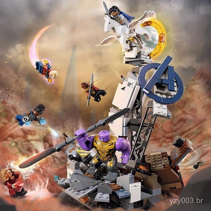 1400 Peças de Blocos de Montar Lego, Série Super-Heróis, Vingança: Endgame, Mecha de Aço do Hulk, Brinquedo de Montar pa
