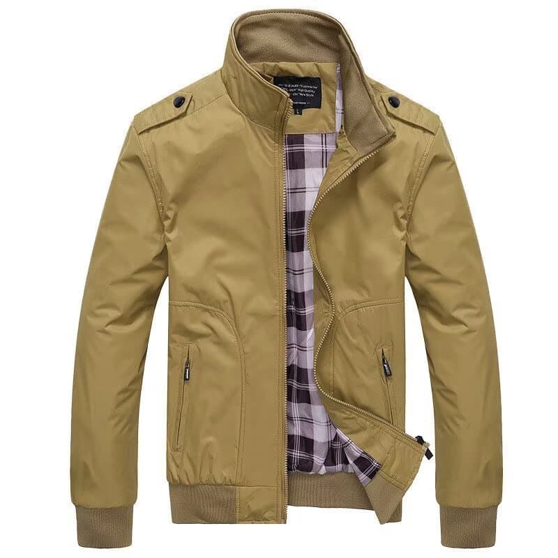 Jaqueta masculina dupla face solta Workwear Casual gola alta jaqueta masculina