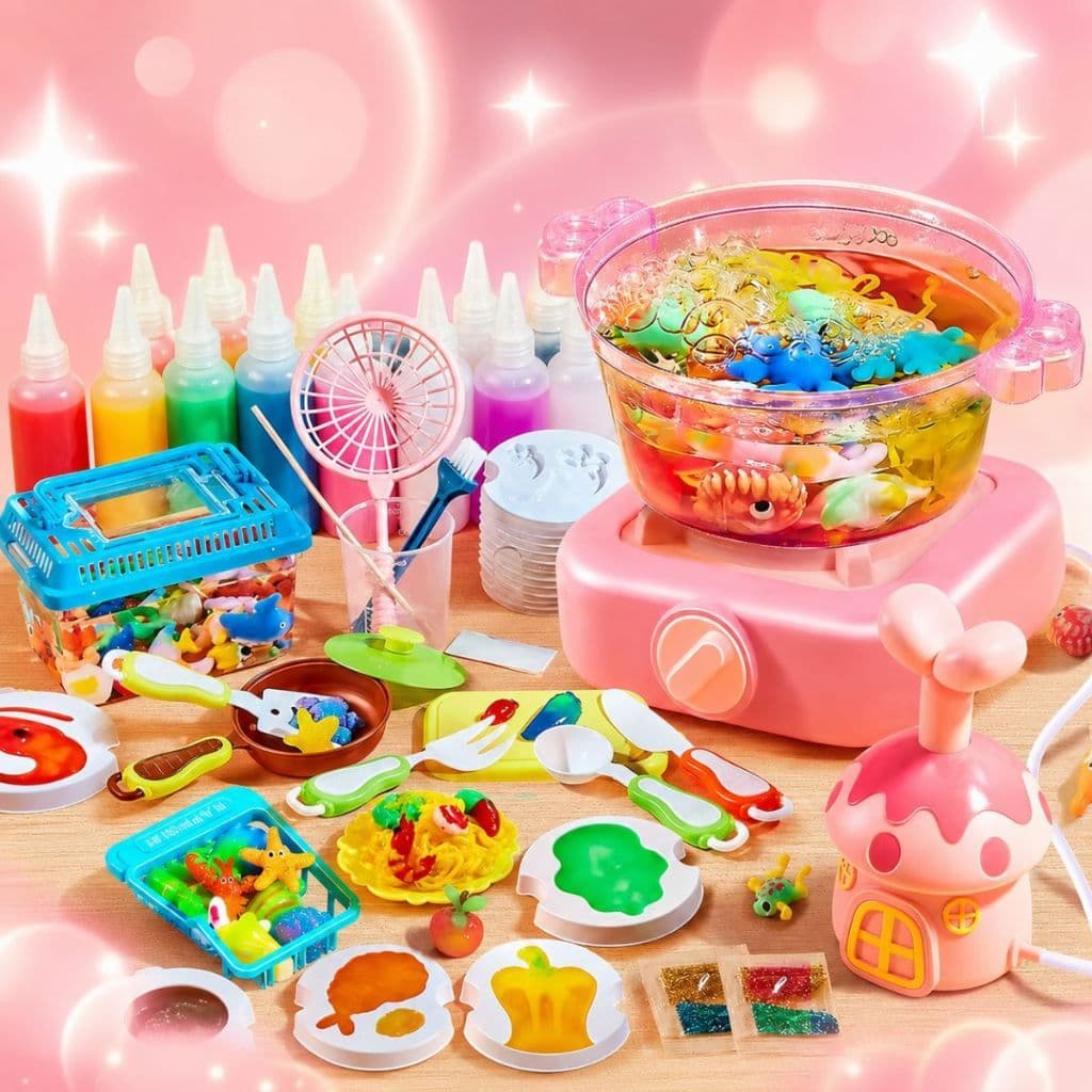 Kit Cozinha Infantil Culinária Divertida Brinquedo Educativo Mini Chef com moldes de gel