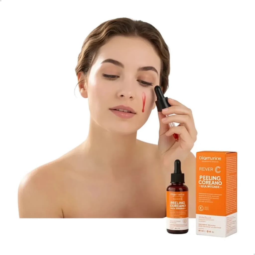 Sérum Facial Biomarine Rever C Peeling Coreano 30ml Vitamina C 30% Niacinamida LHA Renovador Iluminador