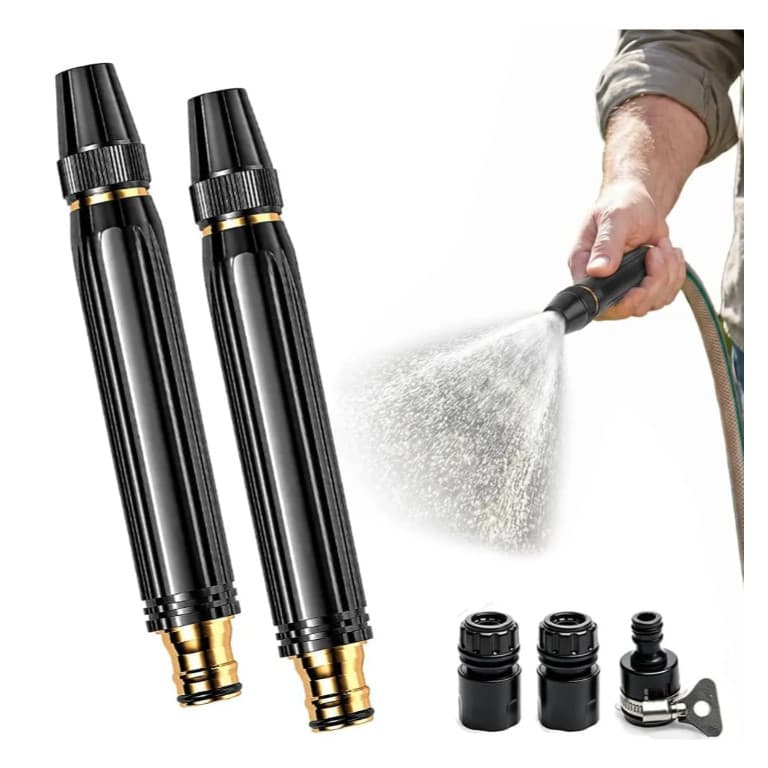 Kit Bico de Alta Pressão para Mangueira + Conectores – Lavagem de Carro e Limpeza