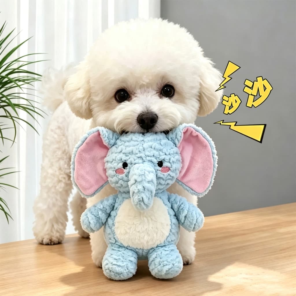 Brinquedo para cachorro elefante de pelúcia auto-feliz alívio do tédio ferramenta útil brinquedo sonoro divertido intera