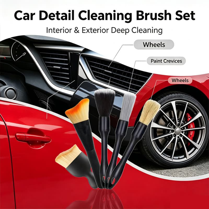 Escova Macia Para Limpeza De Interiores De Carro Kit 5 Limpeza e Remoção de Poeira do Interior do Carro