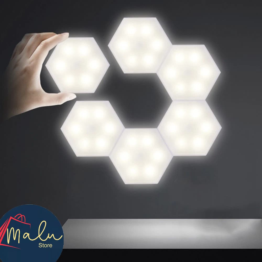 Luminária Quântica Hexagonal LED LED 7 Cores Controle Remoto Decoração Iluminação Premium Original Profissional