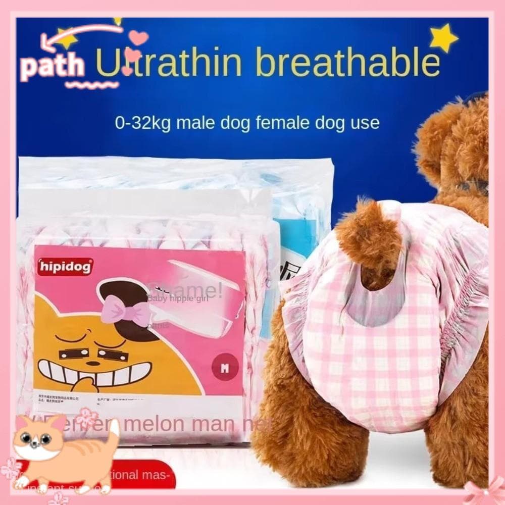 PATH 10PCS Fraldas Descartáveis Para Cães , Calças De Animais De Estimação De Super Absorção À Prova De Vazamentos , Fil